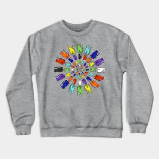 Ever Decreasing Circles of Rainbow Cats Crewneck Sweatshirt